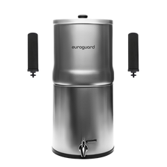 EuroGuard 8.5 Liter Stainless Steel Gravity Filter - Water Filter and Water Purifier (Without Bracket)