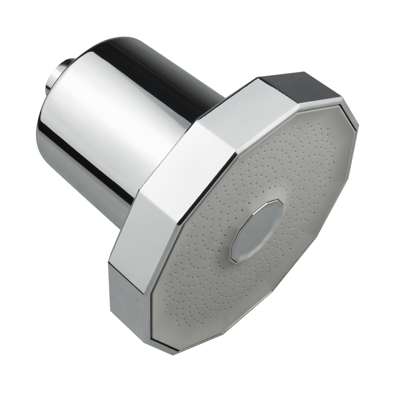 Pommeau DermiFlow en finition acier inoxydable