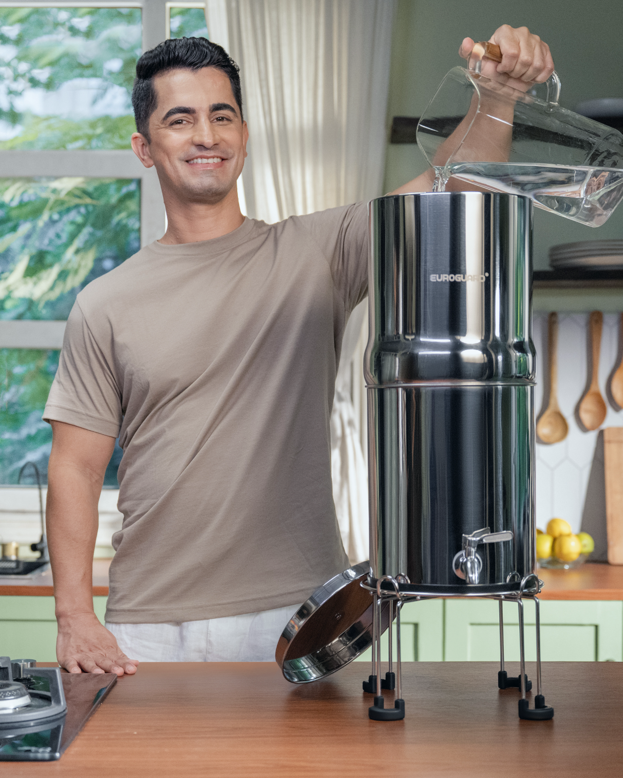 Lifestyle photo with EuroGuard water filter