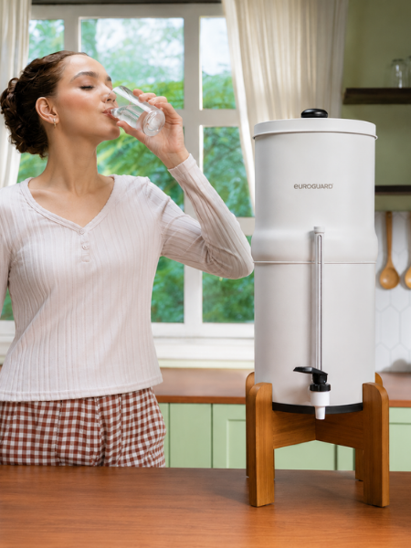 Lifestyle photo with EuroGuard water filter