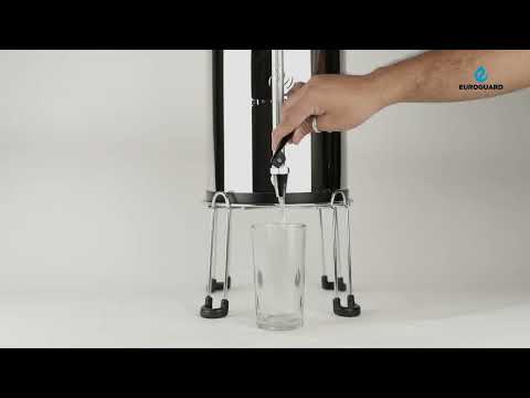 Schwerkraftfilter aus Edelstahl + Ständer und Wasserhahn mit Füllstandanzeige (NSF-zertifiziert)